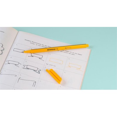 Tűfilc készlet, 0,4 mm, KORES "K-Liner", 12 különböző szín