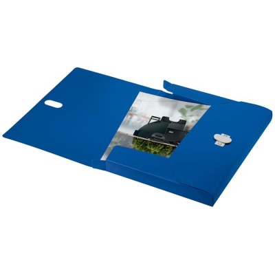 Iratvédő mappa, 38 mm, PP, A4, LEITZ "Recycle", kék