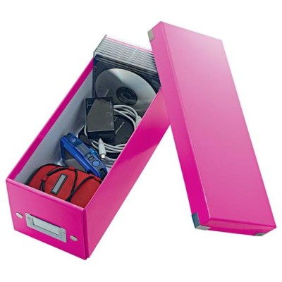 CD-doboz, LEITZ "Click&Store", rózsaszín