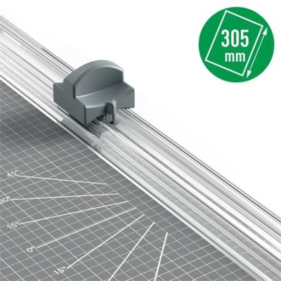 Vágógép, görgős, A4, 8 lap, LEITZ "Precision Home A4"