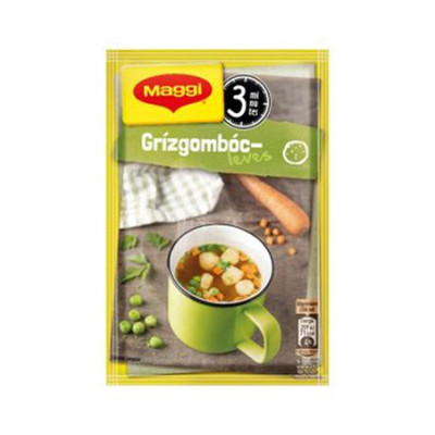 Instant leves, MAGGI "Forró bögre", grízgombóc.