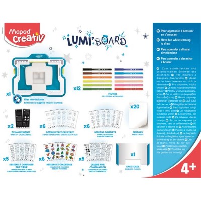 Kreatív készségfejlesztő rajzkészlet, MAPED CREATIV "Lumi Board"