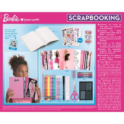 Kreatív scrapbooking készlet, 50 darabos, MAPED CREATIV "Scrapbooking Set - Barbie"