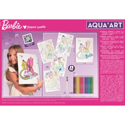 Akvarell festőkészlet, MAPED CREATIV "Barbie Aqua Art - Maxi Set"