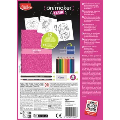 Animációkészítő készlet applikációval, MAPED CREATIV "Animaker Flash", Poetic