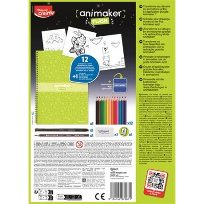 Animációkészítő készlet applikációval, MAPED CREATIV "Animaker Flash", Pop