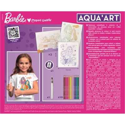 Akvarell festőkészlet, MAPED CREATIV "Barbie Aqua Art"