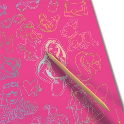 Képkarcoló matricás készlet, MAPED CREATIV "Barbie Scratching"