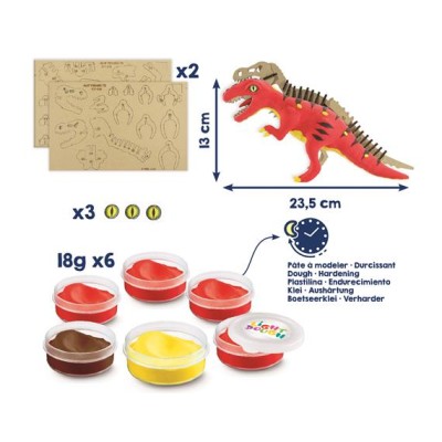 Dínó készítő modellező gyurma készlet, MAPED CREATIV "Dinos factory", T-Rex