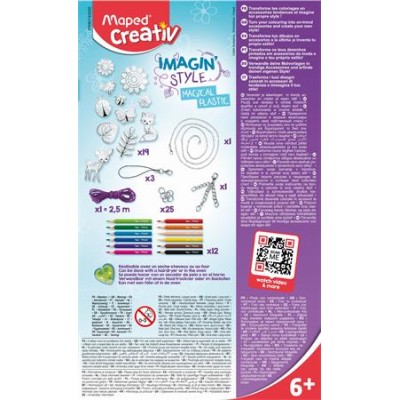 Mágikus ékszerkészítő készlet, MAPED CREATIV, "Imagin` Style", Magical Plastic