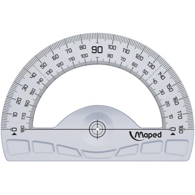 Szögmérő, műanyag, 180°, MAPED "Geometric"