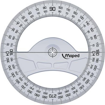 Szögmérő, műanyag, 360°, MAPED "Geometric"