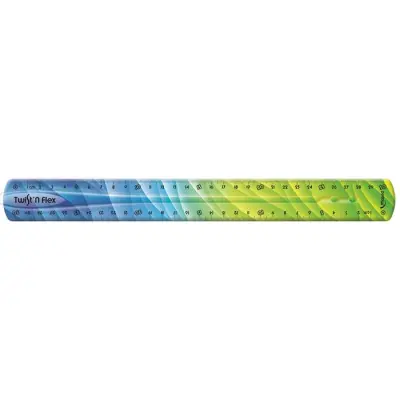 Vonalzó, műanyag, 30 cm, MAPED "Twist`n Flex Decor"