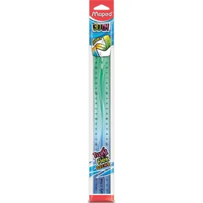 Vonalzó, műanyag, 30 cm, MAPED "Twist`n Flex Decor"