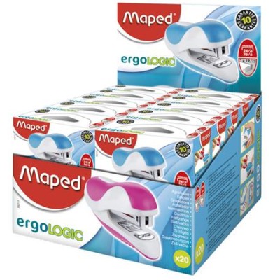 Tűzőgép, 24/6, 26/6, 15 lap, MAPED "Ergologic Mini", vegyes színek