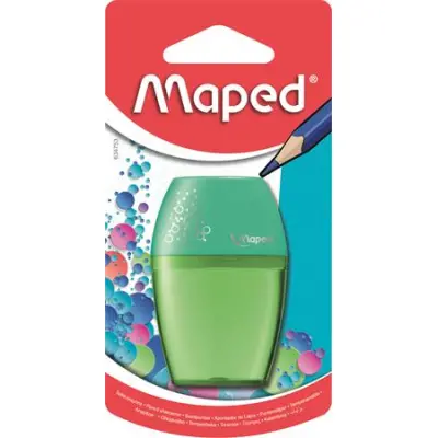 Hegyező, egylyukú, tartályos, MAPED "Shaker", vegyes színek