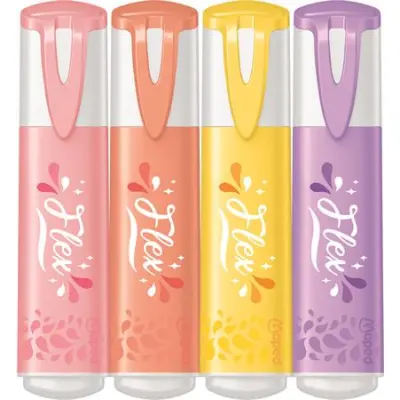 Szövegkiemelő készlet,  1-5 mm, MAPED "Fluo Peps Flex Pastel", pasztell szín,  vegyes készletek