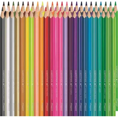 Színes ceruza készlet, háromszögletű, MAPED "Color`Peps Star", 48 különböző szín