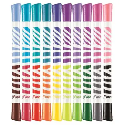Filctoll készlet, kimosható, MAPED "Color`Peps Duo", 20 különböző szín