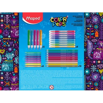 Csillámos színező készlet, MAPED "Color`Peps", 31 darabos