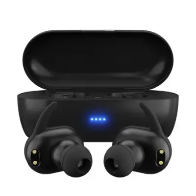 Fülhallgató, vezeték nélküli, Bluetooth 5.0, mikrofonnal, MAXELL "Mini Duo", fekete