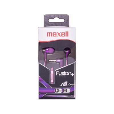 Fülhallgató, mikrofonnal, MAXELL "Fusion+", lila-rózsaszín