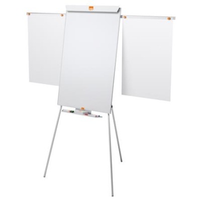 Flipchart tábla, mágneses felület, 2 db segédkarral, NOBO "Essentials", fehér