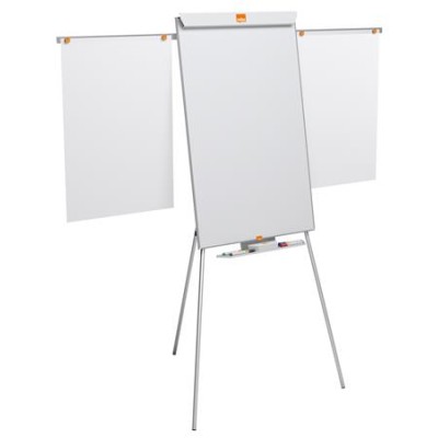 Flipchart tábla, mágneses felület, 2 db segédkarral, NOBO "Essentials", fehér