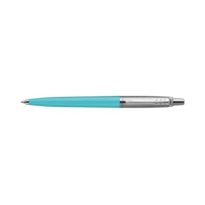 Golyóstoll szett, 0,7 mm, ezüst színű klip, piros és kék tolltest, PARKER "Jotter Glam Rock", kék