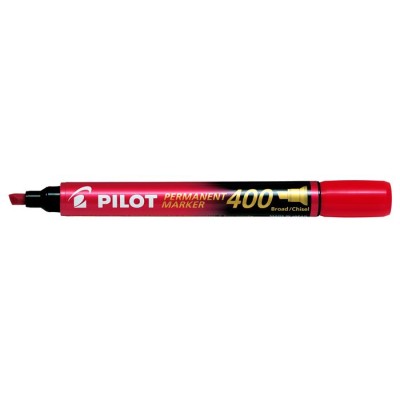 Alkoholos marker, 1,5-4 mm, vágott, PILOT "Permanent Marker 400", piros