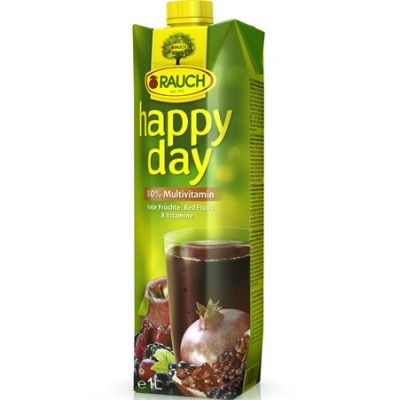 Gyümölcslé, 100%, 1 l, RAUCH "Happy day", piros multivitamin