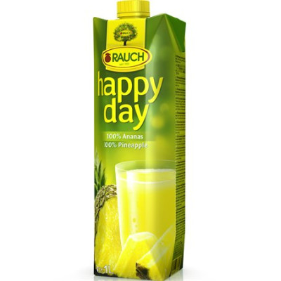 Gyümölcslé, 100%, 1 l, RAUCH "Happy day", ananász