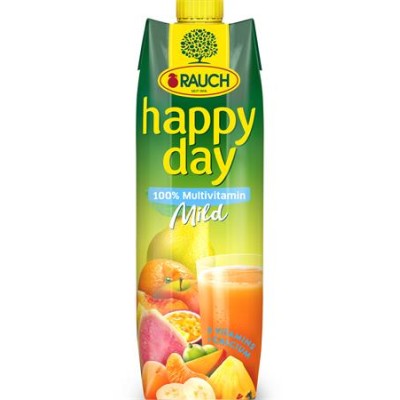 Gyümölcslé, 100%, 1l, RAUCH "Happy day", multivitamin mild