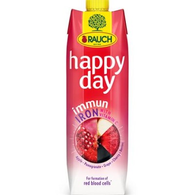 Gyümölcslé, 55%, 1l, RAUCH "Happy day", Immun Iron