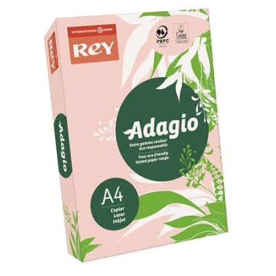 Másolópapír, színes, A4, 80 g, REY "Adagio", pasztell rózsaszín