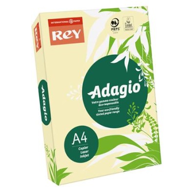 Másolópapír, színes, A4, 80 g, REY "Adagio", pasztell sárga