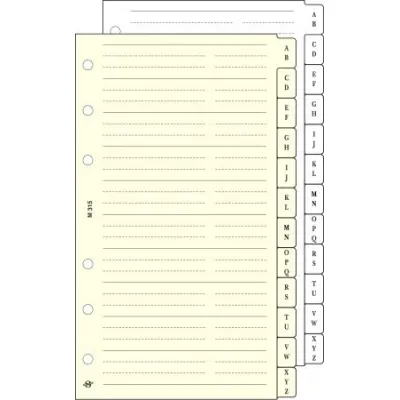 Kalendárium betét, telefonregiszter, "S", SATURNUS, chamois