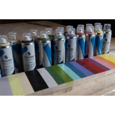 Akrilfesték spray, 200 ml, SCHNEIDER "Paint-It 030", ezüst