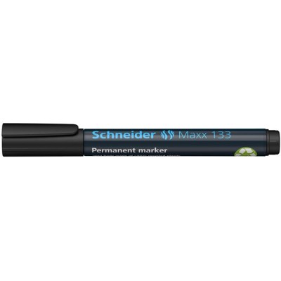 Alkoholos marker, 1-4 mm, vágott, SCHNEIDER "Maxx 133", fekete
