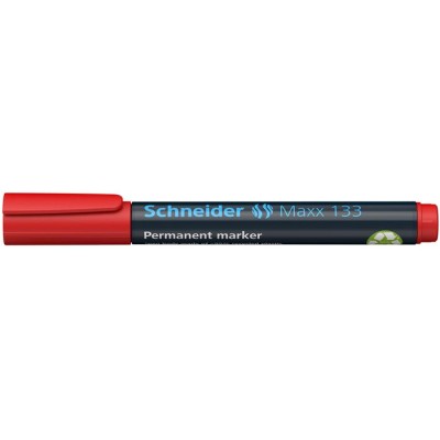 Alkoholos marker, 1-4 mm, vágott, SCHNEIDER "Maxx 133", piros