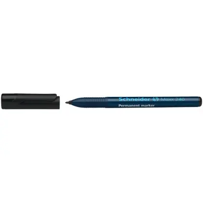 Alkoholos marker, 1-2 mm, kúpos, SCHNEIDER "Maxx 240", fekete