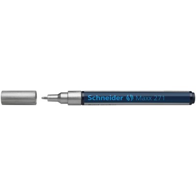 Lakkmarker, 1-2 mm, SCHNEIDER "Maxx 271", ezüst