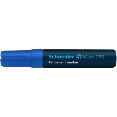 Alkoholos marker, 4-12 mm, vágott, SCHNEIDER "Maxx 280", kék