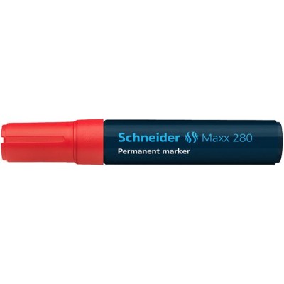 Alkoholos marker, 4-12 mm, vágott, SCHNEIDER "Maxx 280", piros