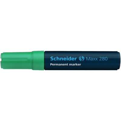 Alkoholos marker, 4-12 mm, vágott, SCHNEIDER "Maxx 280", zöld