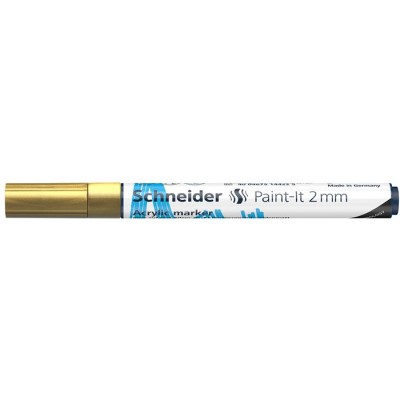 Dekormarker, akril, 2 mm, SCHNEIDER "Paint-It 310", arany