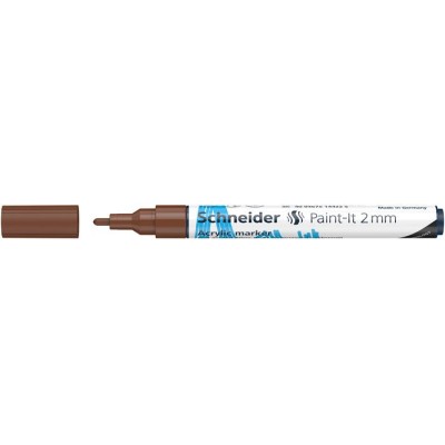 Dekormarker, akril, 2 mm, SCHNEIDER "Paint-It 310", barna