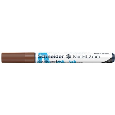 Dekormarker, akril, 2 mm, SCHNEIDER "Paint-It 310", barna