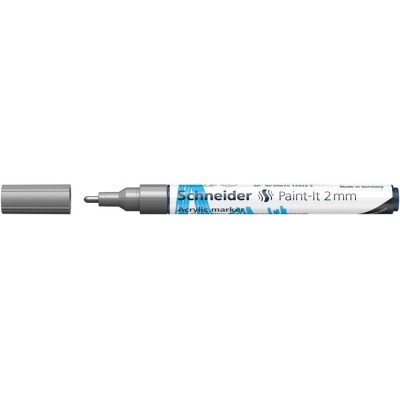 Dekormarker, akril, 2 mm, SCHNEIDER "Paint-It 310", ezüst