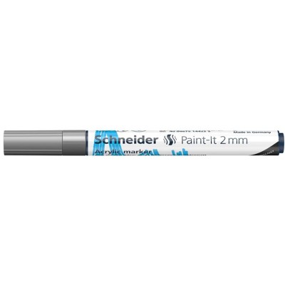 Dekormarker, akril, 2 mm, SCHNEIDER "Paint-It 310", ezüst